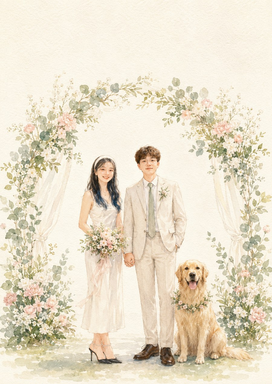 新人水彩插画